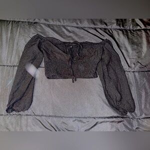 Black Off-Shoulder Women's Top